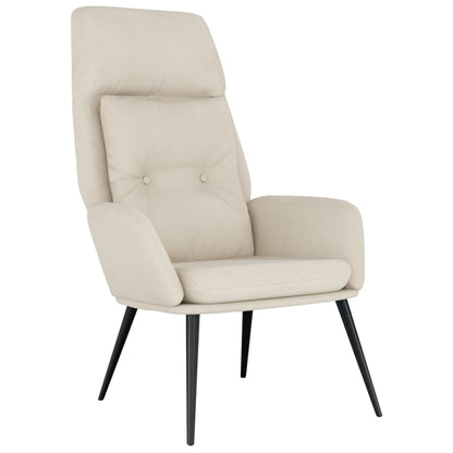 Poltrona Rilassante Crema in Similpelle Scamosciata