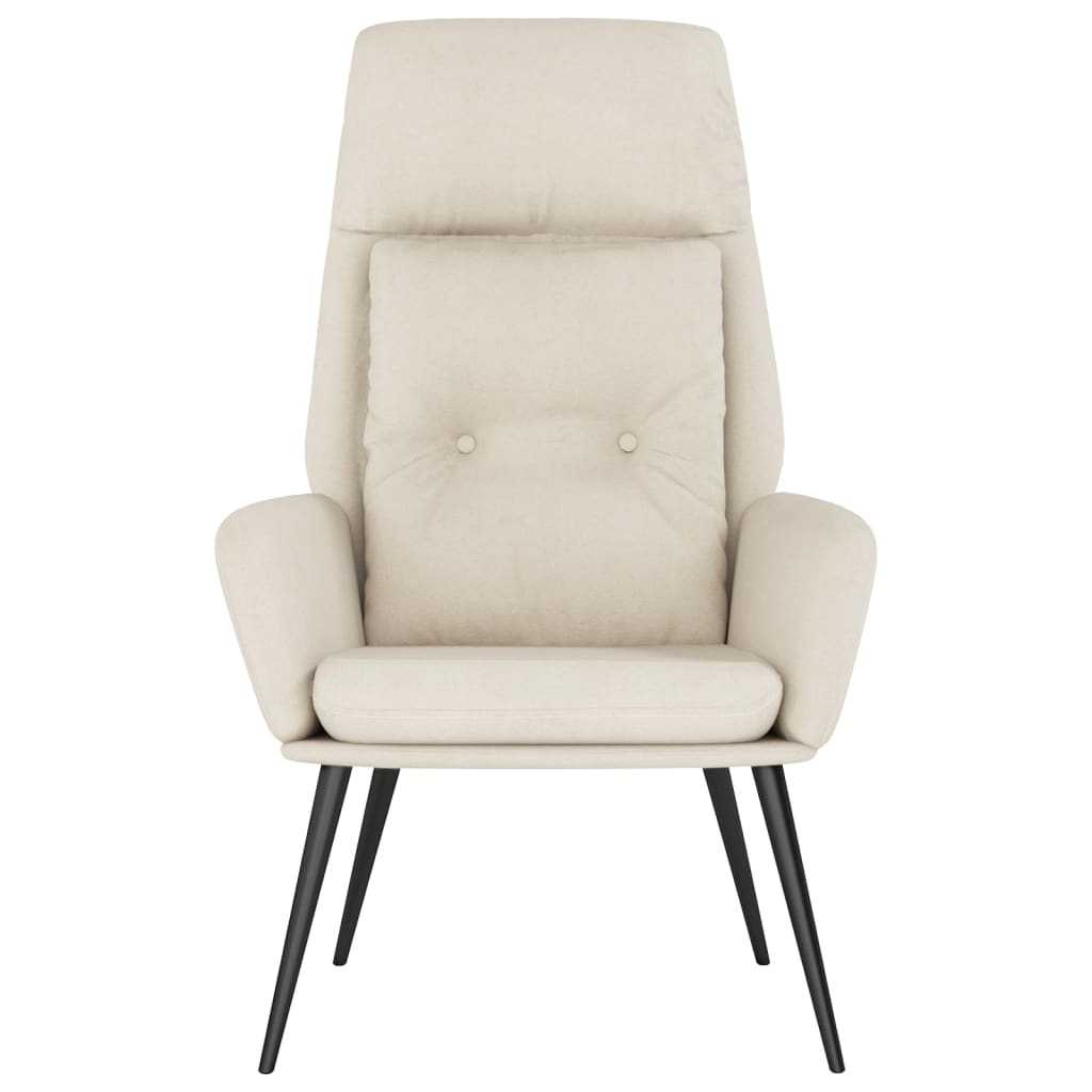 Poltrona Rilassante Crema in Similpelle Scamosciata
