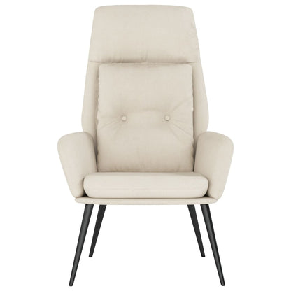 Poltrona Rilassante Crema in Similpelle Scamosciata
