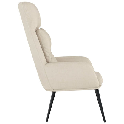 Poltrona Rilassante Crema in Similpelle Scamosciata