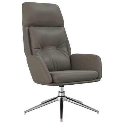 Sedia Relax Grigia in Vera Pelle