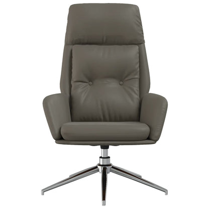 Sedia Relax Grigia in Vera Pelle
