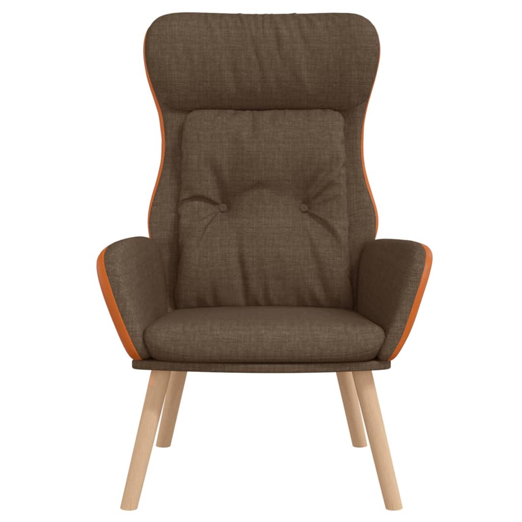 Poltrona Rilassante Marrone in Tessuto e PVC