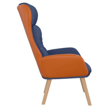 Poltrona Rilassante Blu in Tessuto e PVC