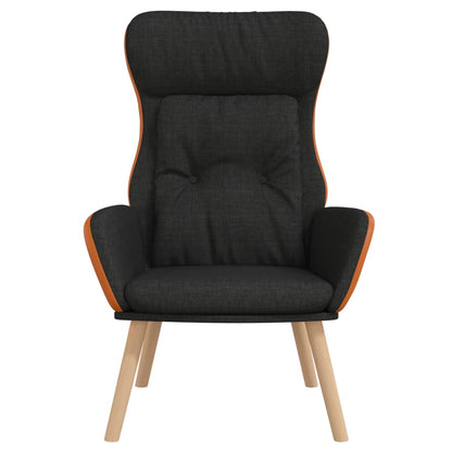 Poltrona Rilassante Nera in Tessuto e PVC