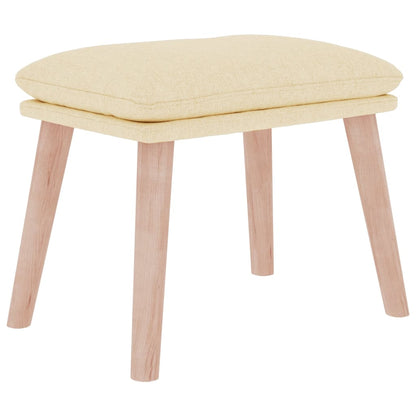 Poggiapiedi Crema 45x29,5x35 cm in Tessuto