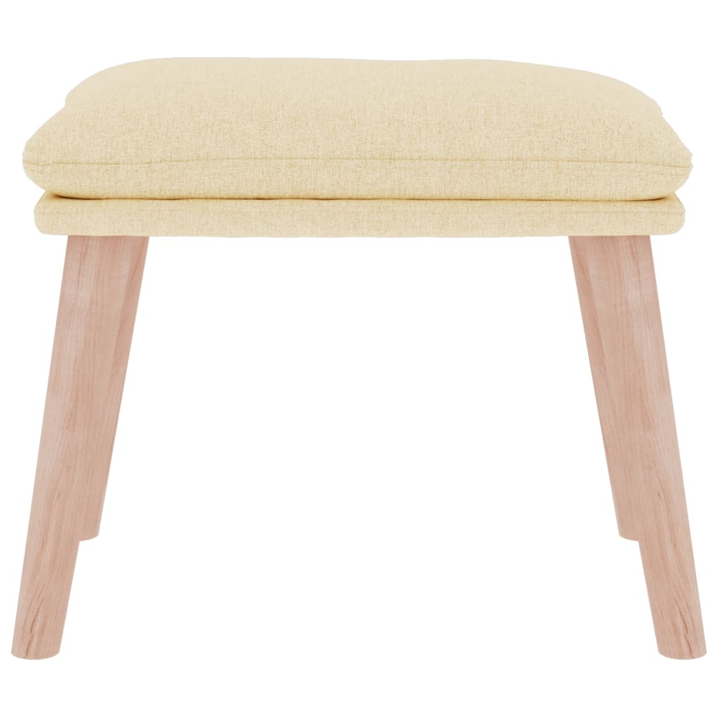 Poggiapiedi Crema 45x29,5x35 cm in Tessuto