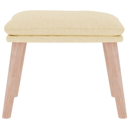 Poggiapiedi Crema 45x29,5x35 cm in Tessuto