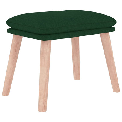 Poggiapiedi Verde Scuro 45x29,5x35 cm in Tessuto