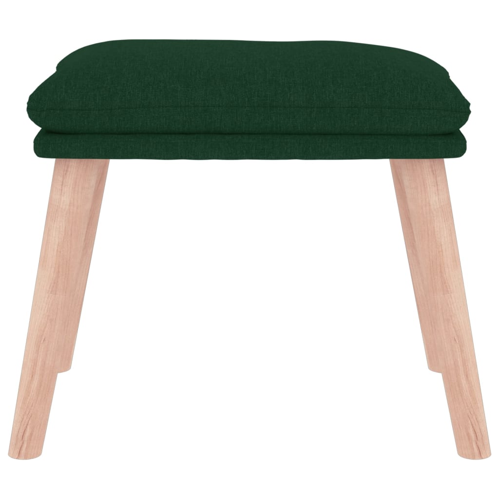Poggiapiedi Verde Scuro 45x29,5x35 cm in Tessuto
