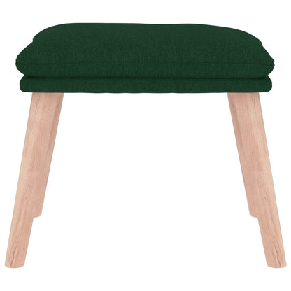 Poggiapiedi Verde Scuro 45x29,5x35 cm in Tessuto