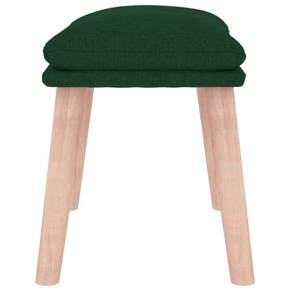 Poggiapiedi Verde Scuro 45x29,5x35 cm in Tessuto