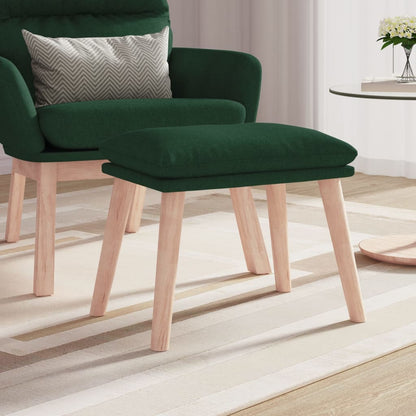 Poggiapiedi Verde Scuro 45x29,5x35 cm in Tessuto