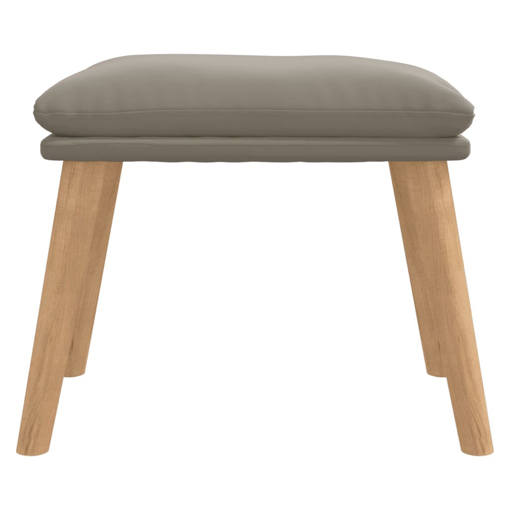 Poggiapiedi Grigio Chiaro 45x29,5x35 cm in Velluto