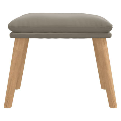 Poggiapiedi Grigio Chiaro 45x29,5x35 cm in Velluto