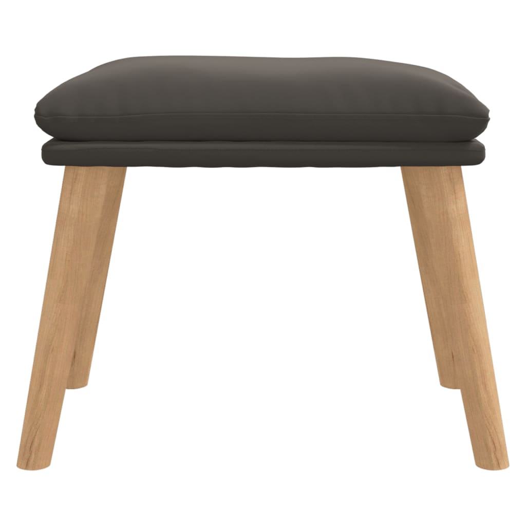 Poggiapiedi Grigio Scuro 45x29,5x35 cm in Velluto