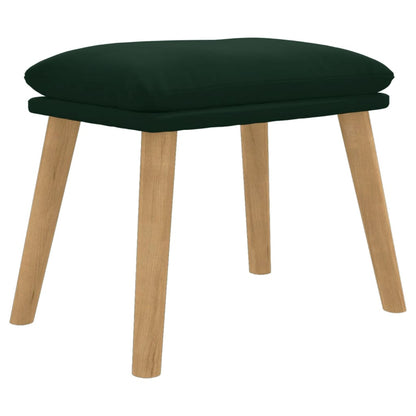 Poggiapiedi Verde Scuro 45x29,5x35 cm in Velluto