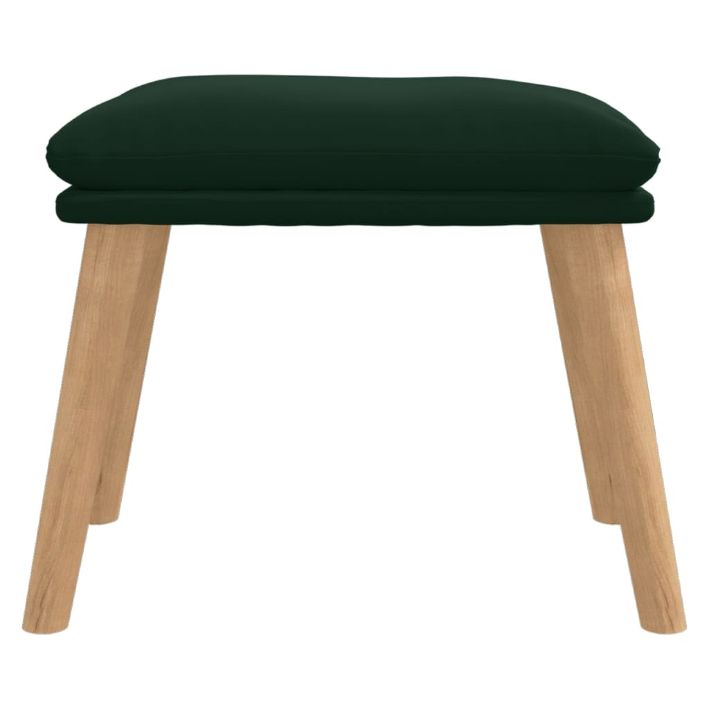 Poggiapiedi Verde Scuro 45x29,5x35 cm in Velluto