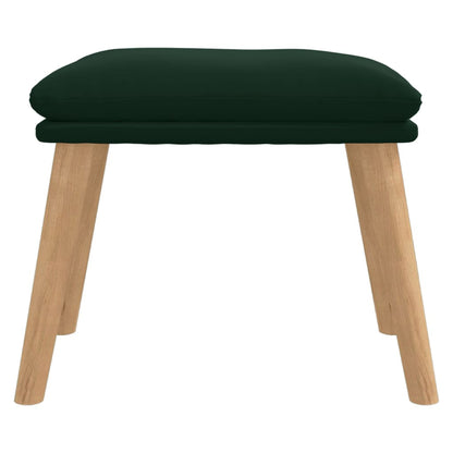 Poggiapiedi Verde Scuro 45x29,5x35 cm in Velluto