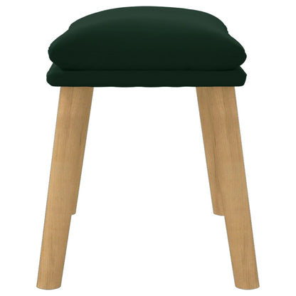 Poggiapiedi Verde Scuro 45x29,5x35 cm in Velluto