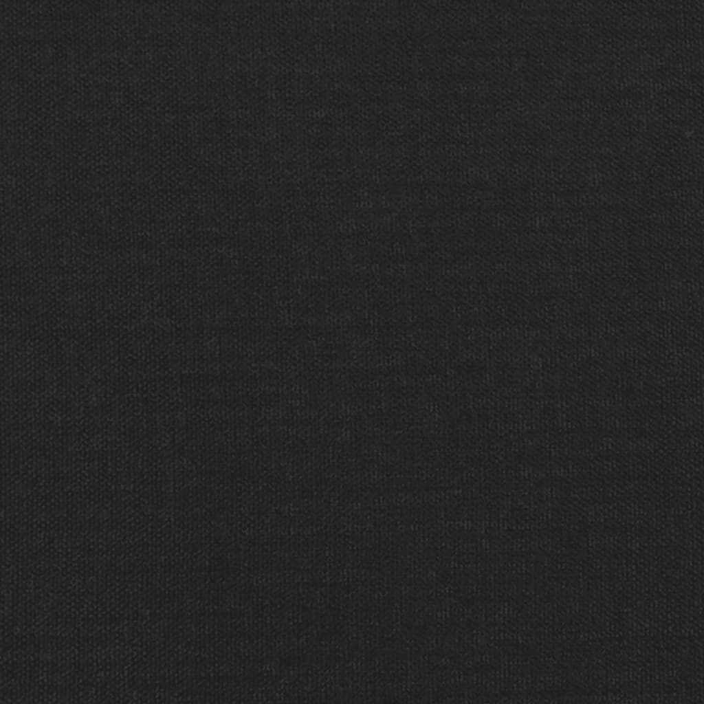 Poggiapiedi Nero 45x29,5x35 cm in Tessuto e Similpelle