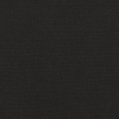 Poggiapiedi Nero 45x29,5x35 cm in Tessuto e Similpelle