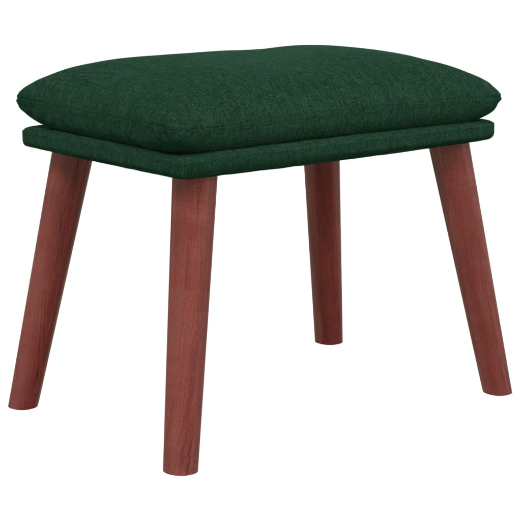Poggiapiedi Verde Scuro 45x29,5x35 cm in Tessuto