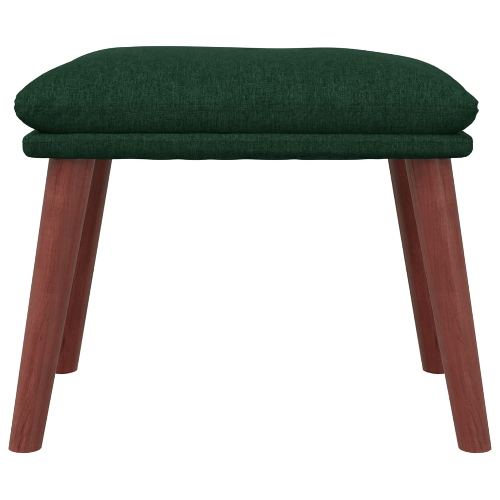 Poggiapiedi Verde Scuro 45x29,5x35 cm in Tessuto