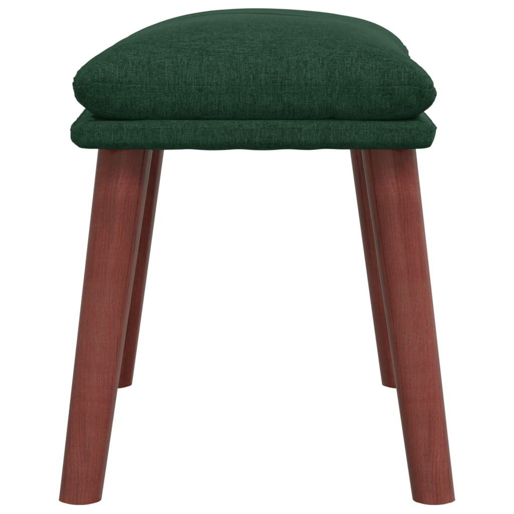 Poggiapiedi Verde Scuro 45x29,5x35 cm in Tessuto