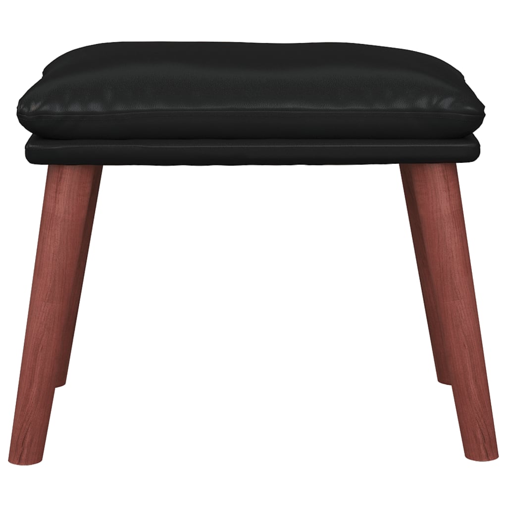 Poggiapiedi Nero 45x29,5x35 cm in Similpelle