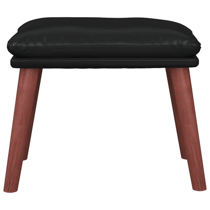 Poggiapiedi Nero 45x29,5x35 cm in Similpelle