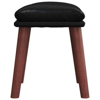 Poggiapiedi Nero 45x29,5x35 cm in Similpelle