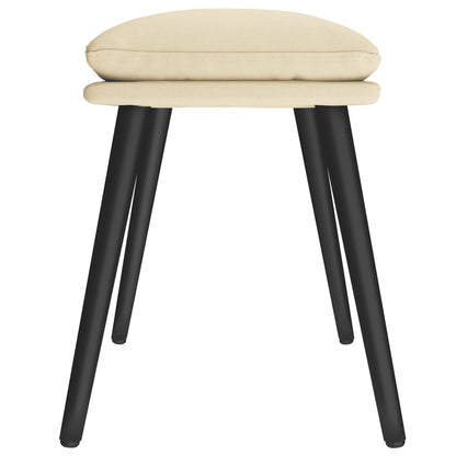 Poggiapiedi Crema 45x29,5x35 cm in Tessuto