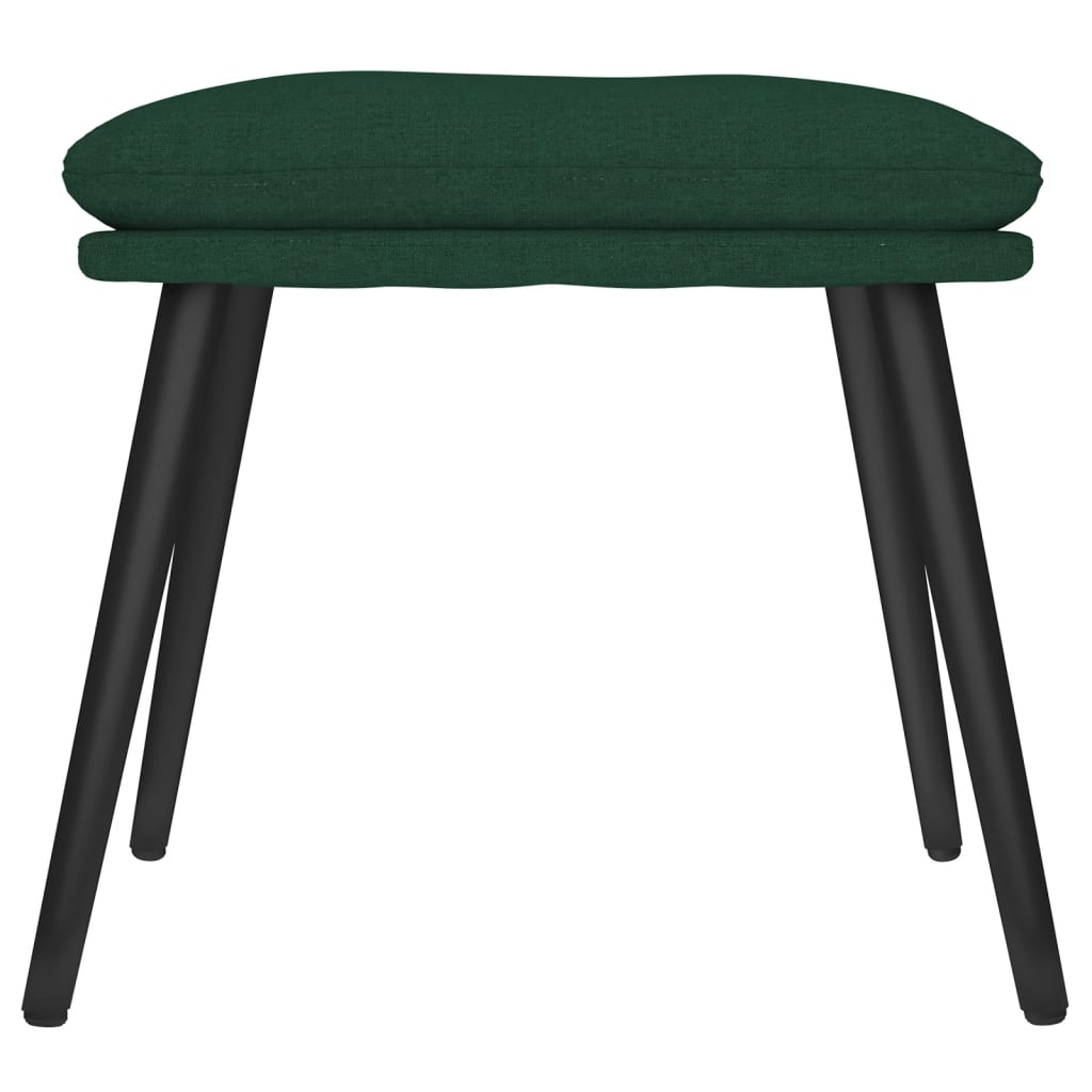 Poggiapiedi Verde Scuro 45x29,5x35 cm in Tessuto