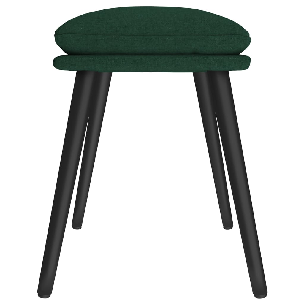 Poggiapiedi Verde Scuro 45x29,5x35 cm in Tessuto