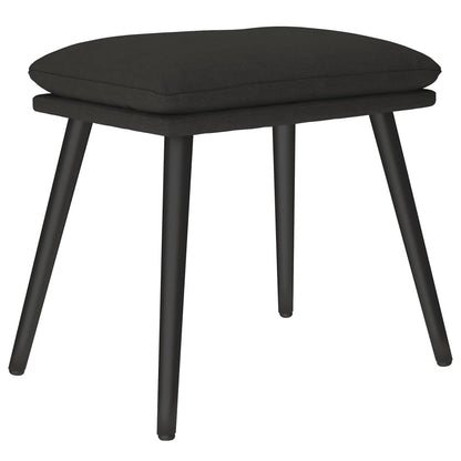 Poggiapiedi Nero 45x29,5x35 cm in Tessuto