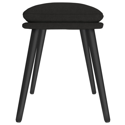 Poggiapiedi Nero 45x29,5x35 cm in Tessuto