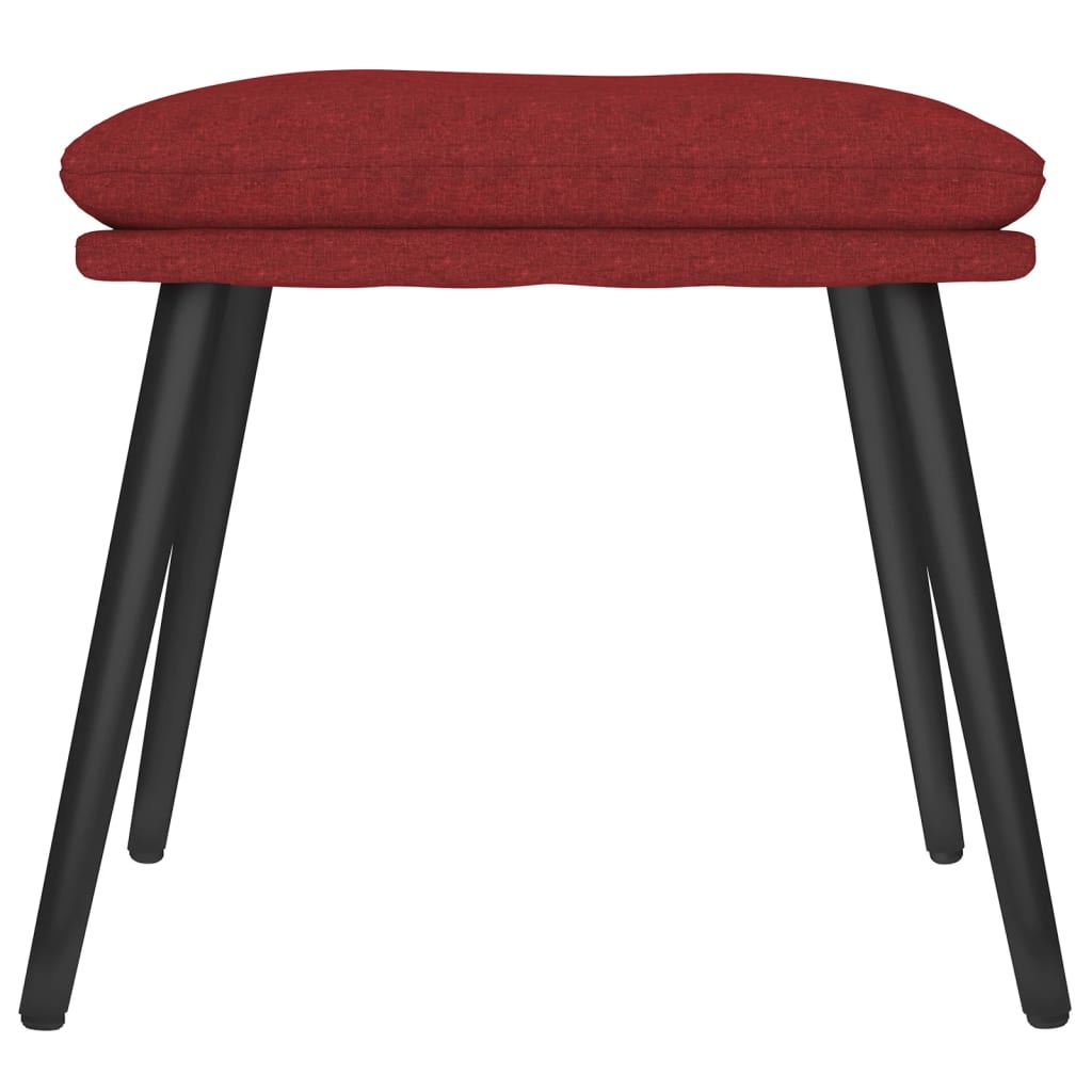 Poggiapiedi Rosso Vino 45x29,5x35 cm in Tessuto