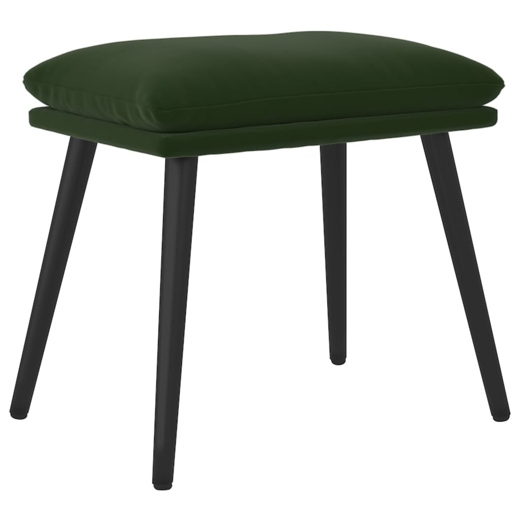 Poggiapiedi Verde Scuro 45x29,5x35 cm in Velluto