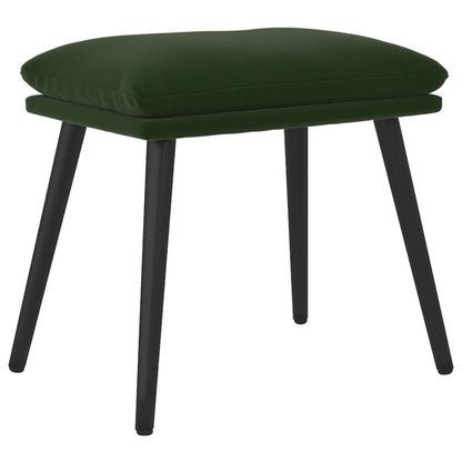 Poggiapiedi Verde Scuro 45x29,5x35 cm in Velluto