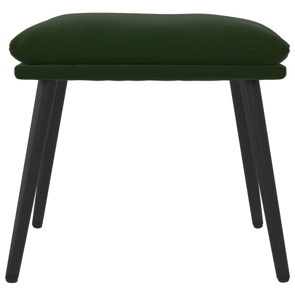 Poggiapiedi Verde Scuro 45x29,5x35 cm in Velluto