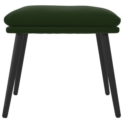 Poggiapiedi Verde Scuro 45x29,5x35 cm in Velluto