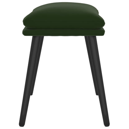 Poggiapiedi Verde Scuro 45x29,5x35 cm in Velluto