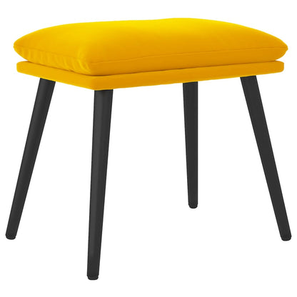 Poggiapiedi Giallo Senape 45x29,5x35 cm in Velluto
