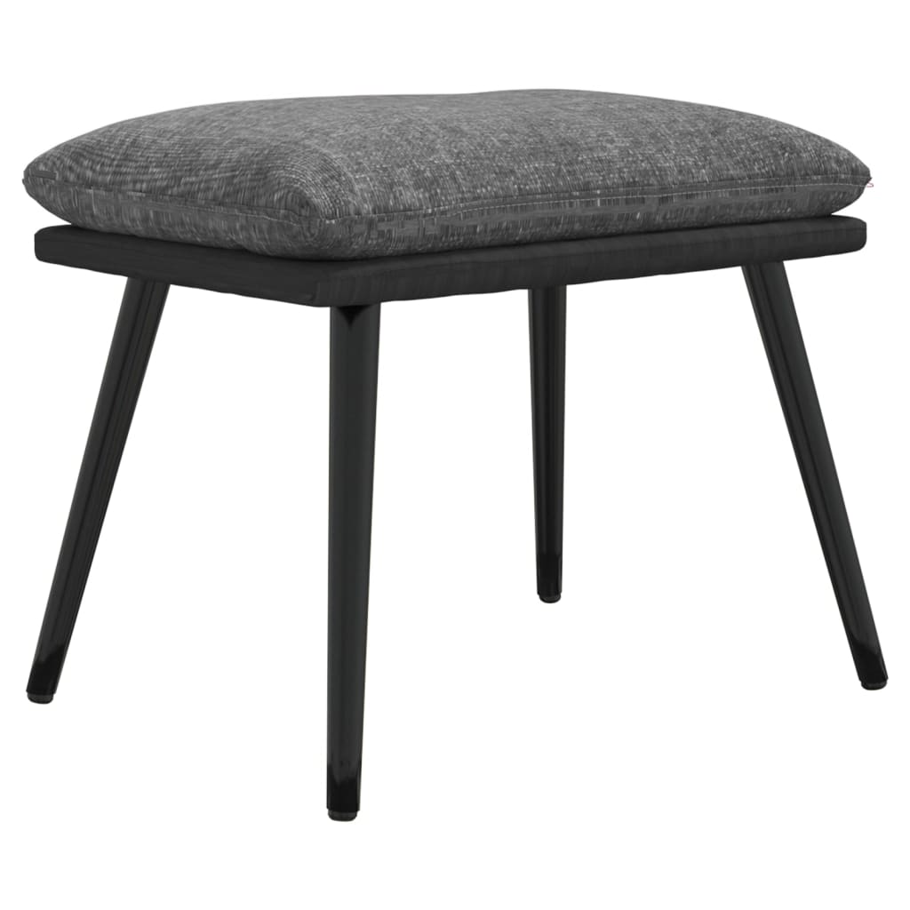 Sgabello Grigio Chiaro 45x29,5x35cm in Tessuto e Similpelle