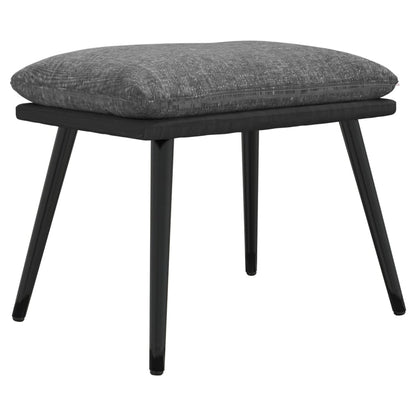 Sgabello Grigio Chiaro 45x29,5x35cm in Tessuto e Similpelle