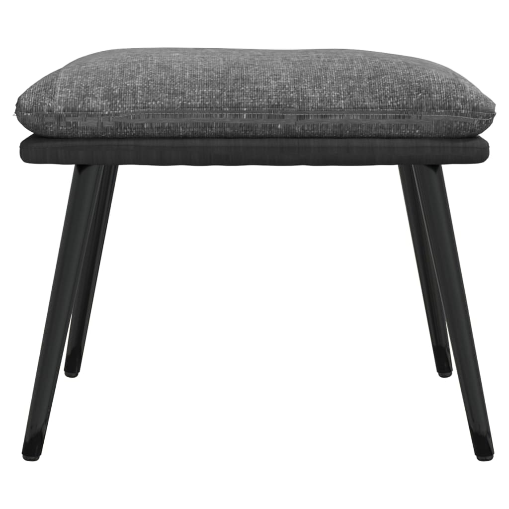 Sgabello Grigio Chiaro 45x29,5x35cm in Tessuto e Similpelle