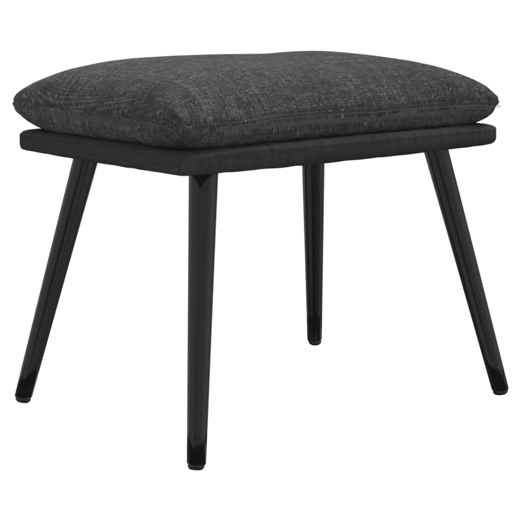 Sgabello Grigio Scuro 45x29,5x35 cm in Tessuto e Similpelle