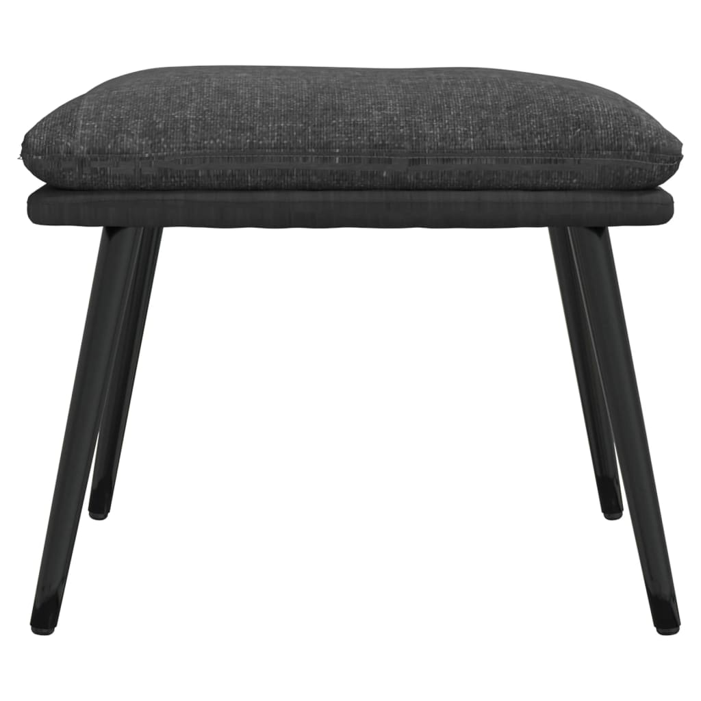Sgabello Grigio Scuro 45x29,5x35 cm in Tessuto e Similpelle