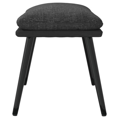 Sgabello Grigio Scuro 45x29,5x35 cm in Tessuto e Similpelle